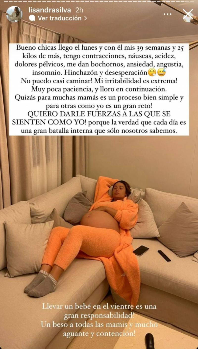 Lisandra Silva expone malestares por su embarazo
