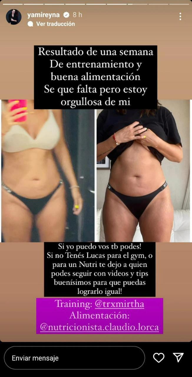 Yamila Reyna muestra su impactante cambio físico