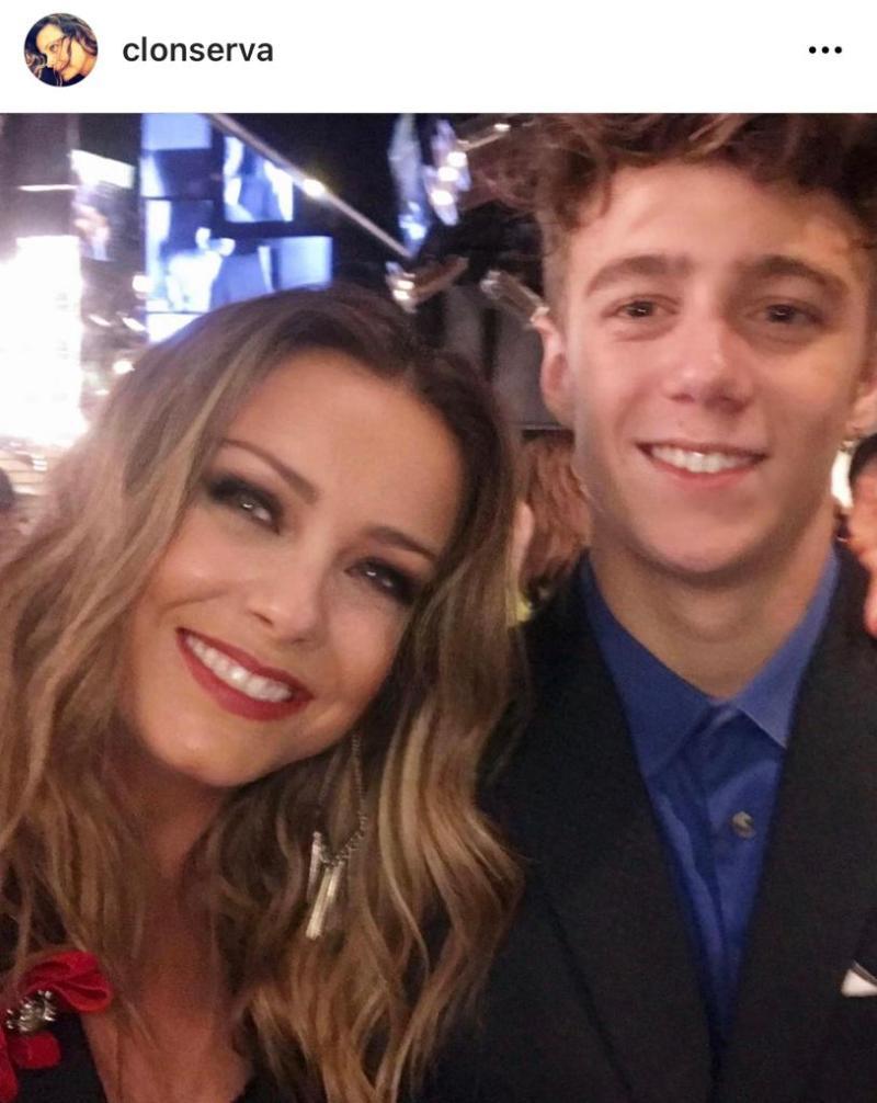 Claudia Conserva y Renato Valdivia, su hijo mayor