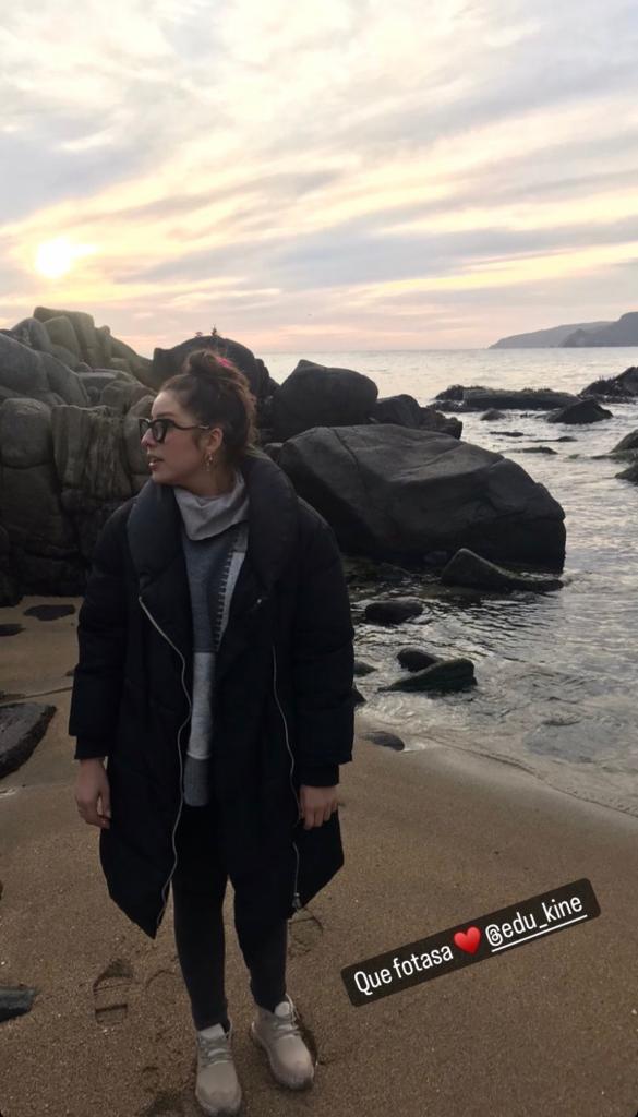 María José Quintanilla es fotografiada por su pololo