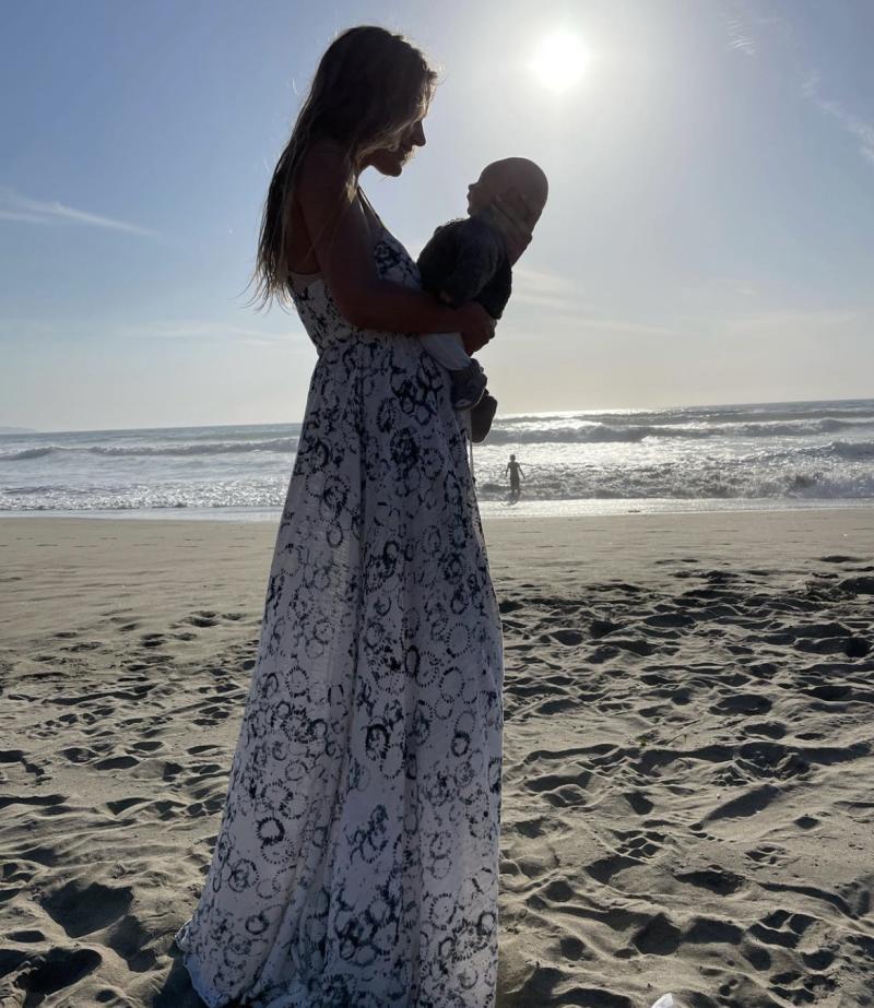 Mayte Rodríguez y su hijo Galo