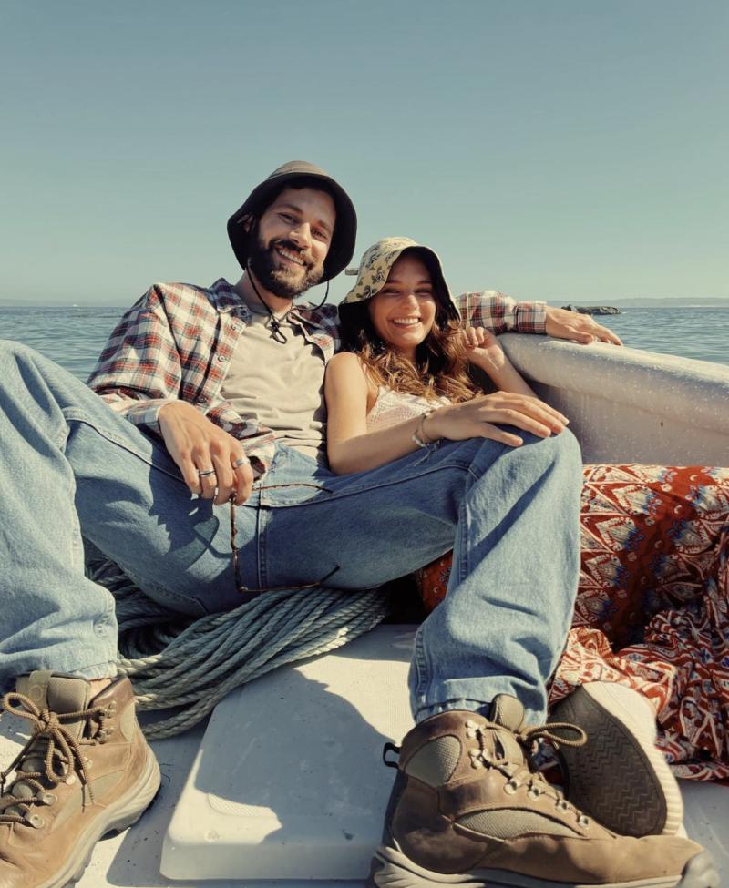 Josefina Montané y Pedro Campos grabando juntos
