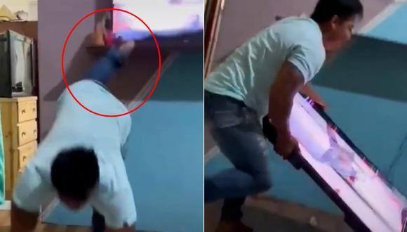 “Le salió caro el TikTok”: Intentó hacer el ‘Anitta challenge’ y terminó destrozando su televisor