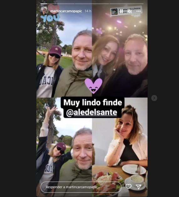 El romántico fin de semana de Martín Cárcamo y Ale del Sante en Buenos Aires