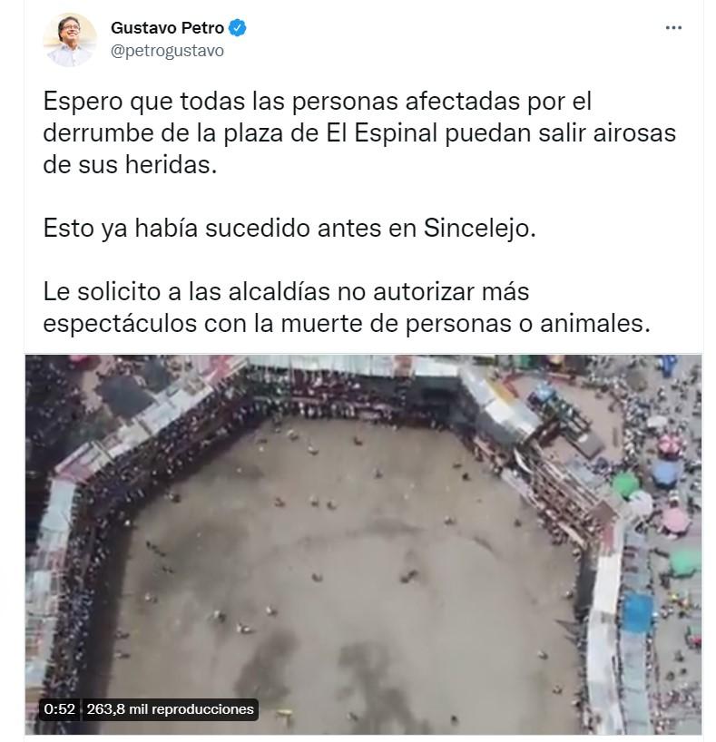 Tuit de Gustavo Petro