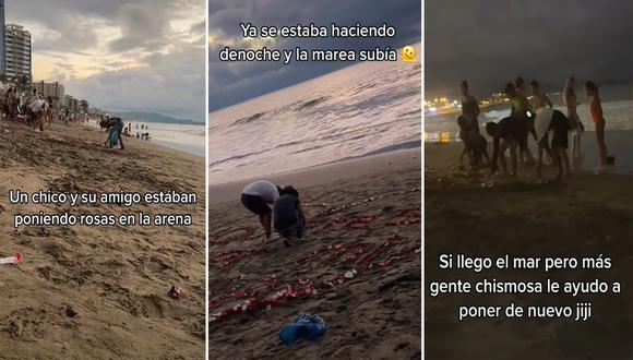Subió la marea: Bañistas salvaron propuesta de matrimonio en la playa