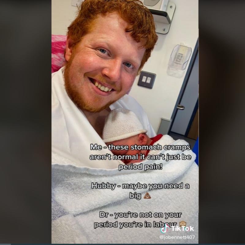 ¡Sorpresa! Mujer fue al hospital por un dolor estomacal y terminó dando a luz