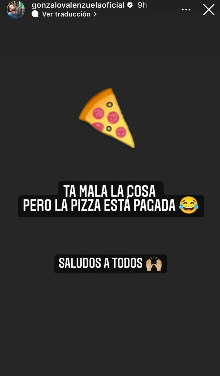 Gonzalo Valenzuela responde tras ser acusado de no pagar en pizzería