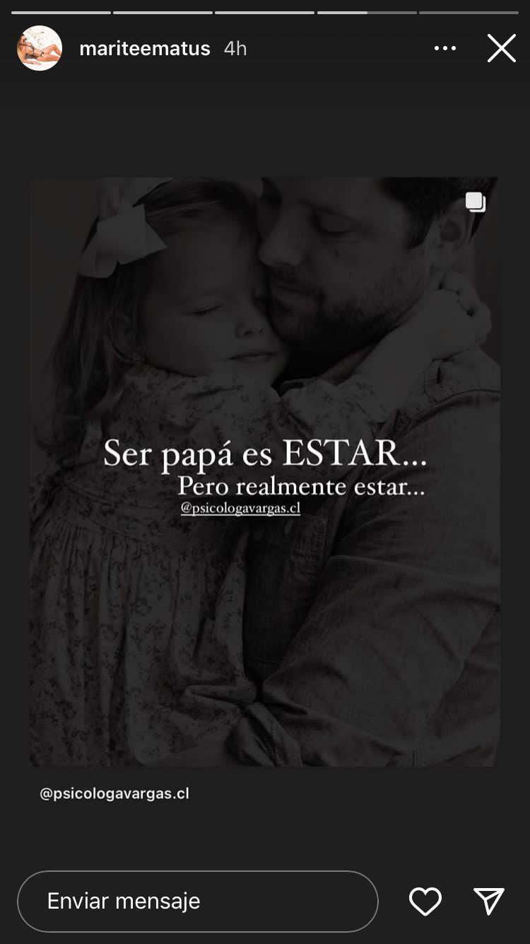 ¿Una indirecta?: Marité Matus compartió reflexión aludiendo al rol de los padres