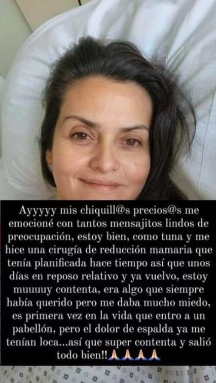 "Me saqué una mochila con ladrillos": Connie Achurra a un mes de su cirugía de reducción mamaria