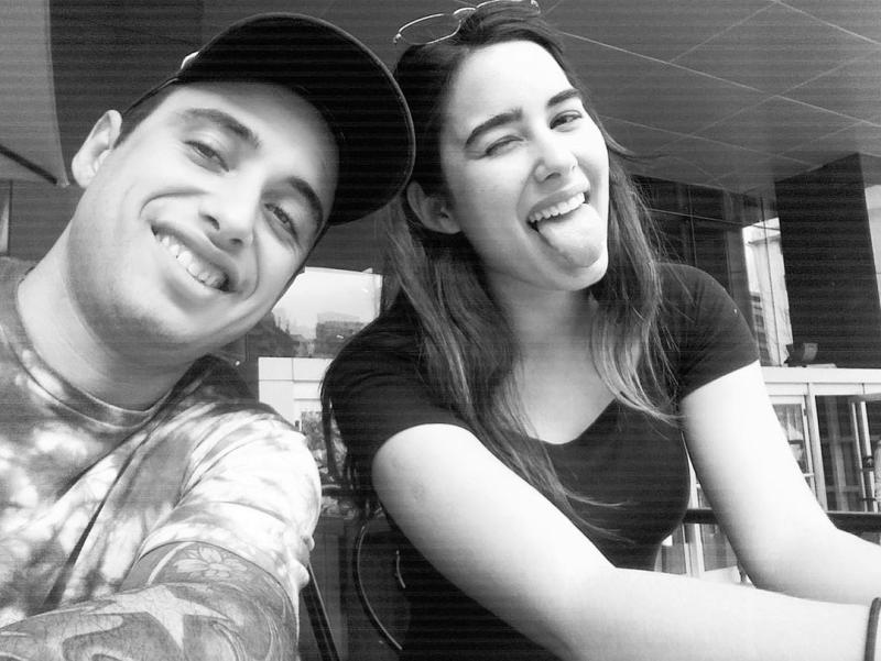 Melina Noto y su hermano