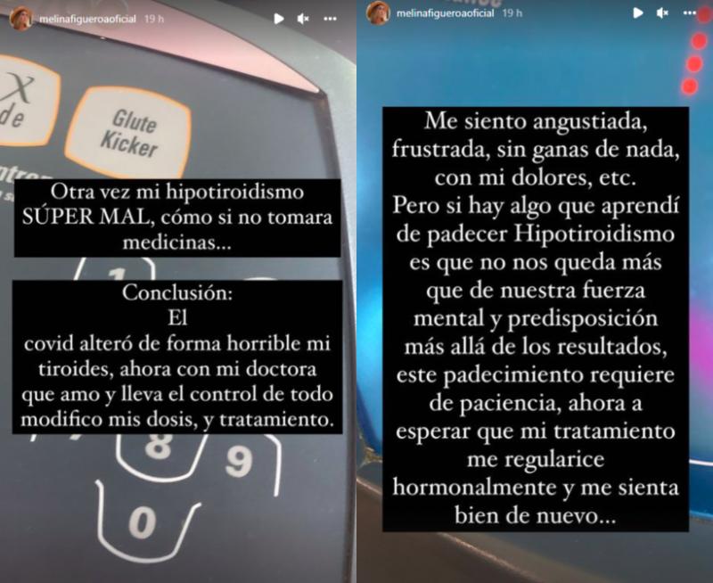 "Se me cayó parte de mis cejas y pelo": Melina Figueroa revela las secuelas que sufrió tras tener Covid-19