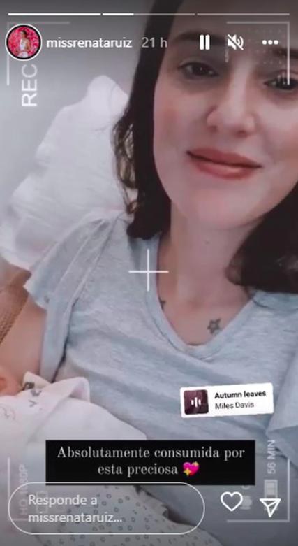 Renata Ruiz enterneció con especial registro junto a su bebé