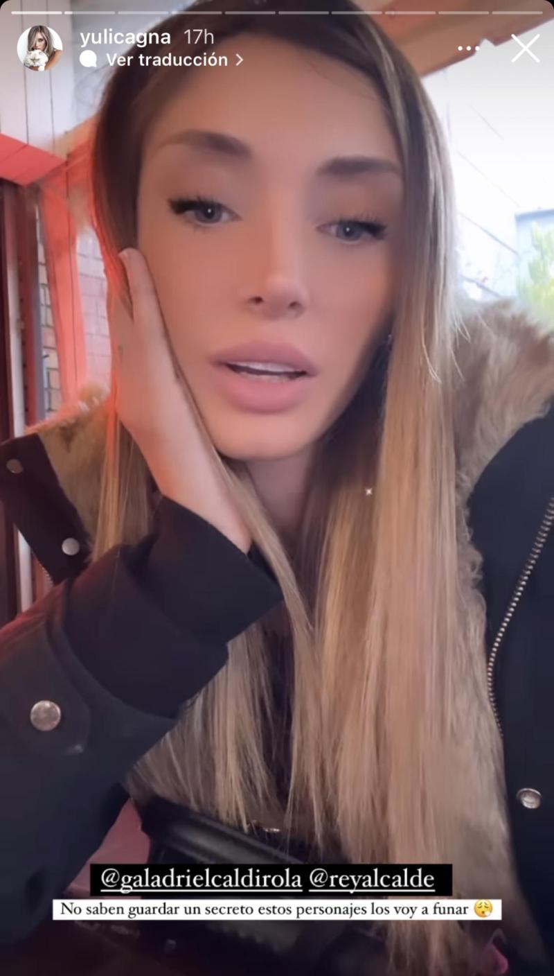 Yuli Cagna increpa a su amiga y cuñado