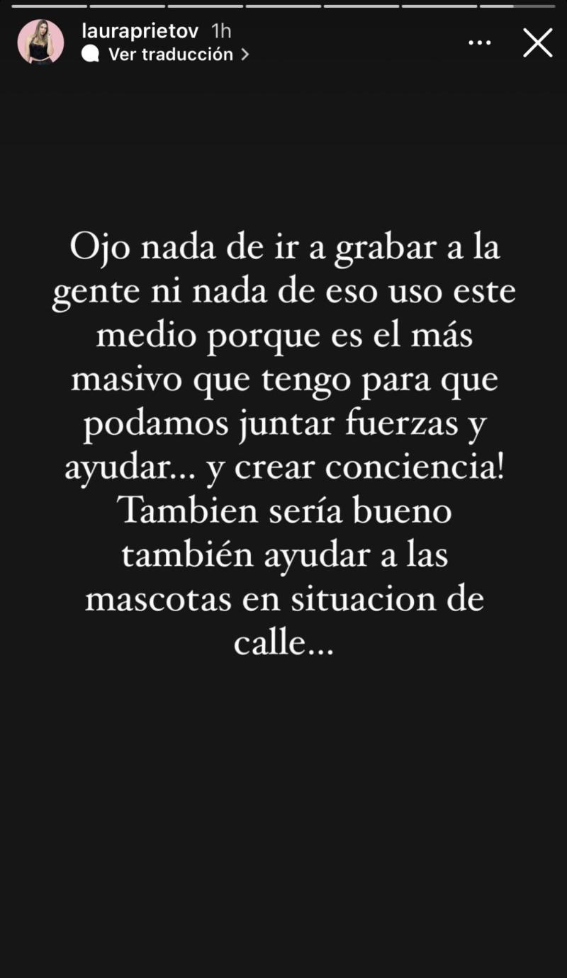 Laura Prieto en Instagram