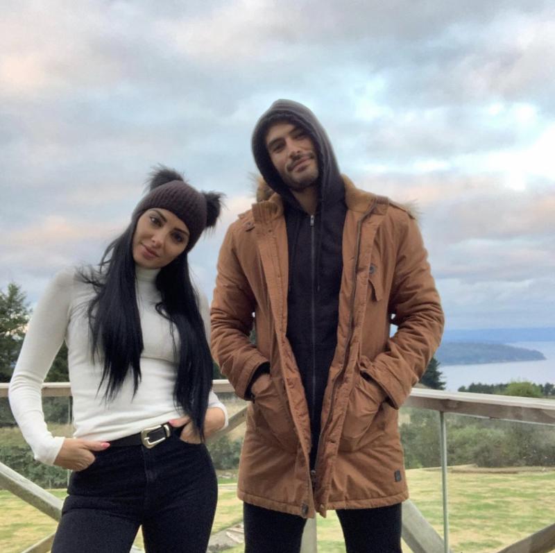 Flavia Medina y su pareja Leo Opazo