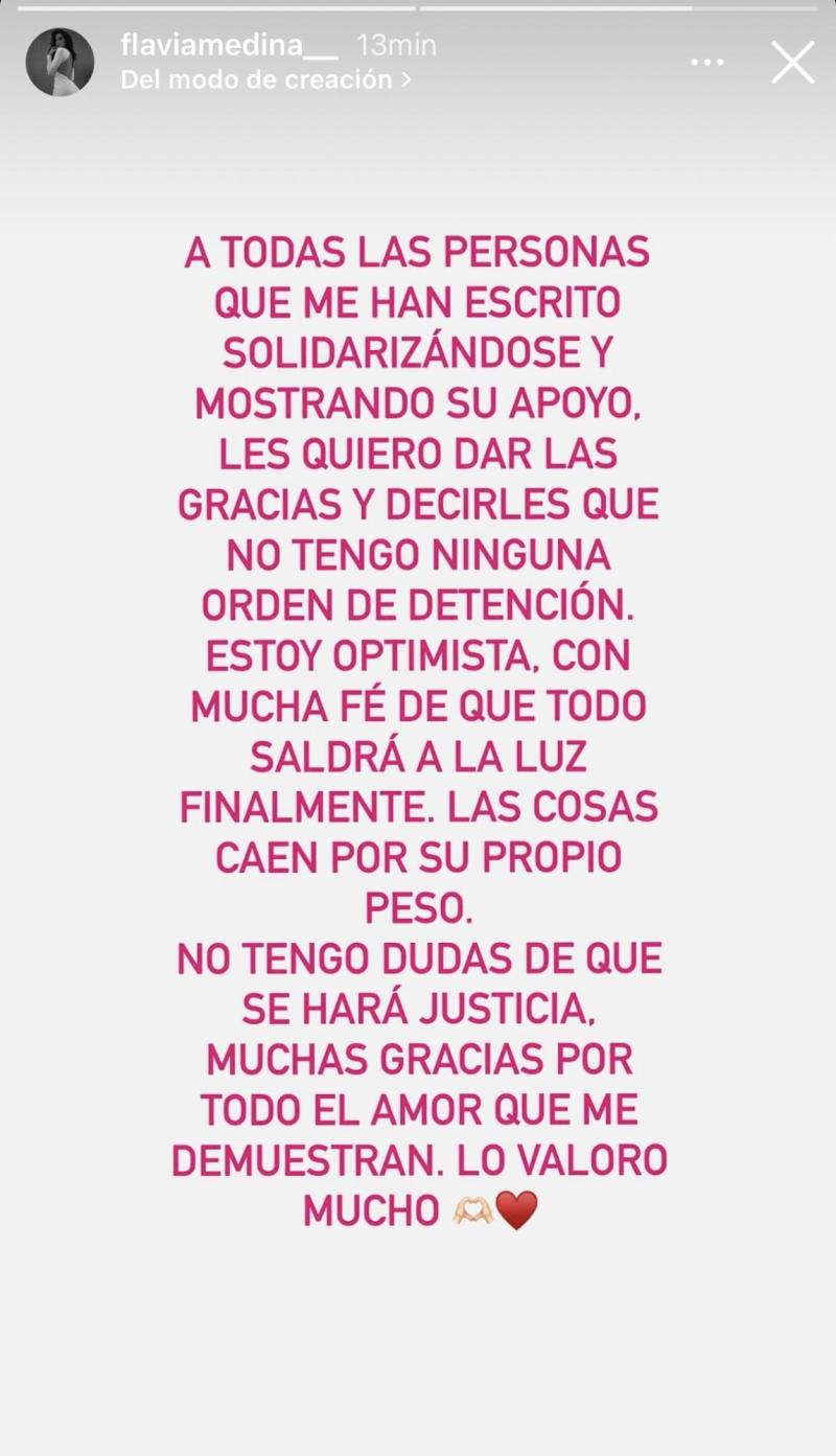 Flavia Medina en Instagram
