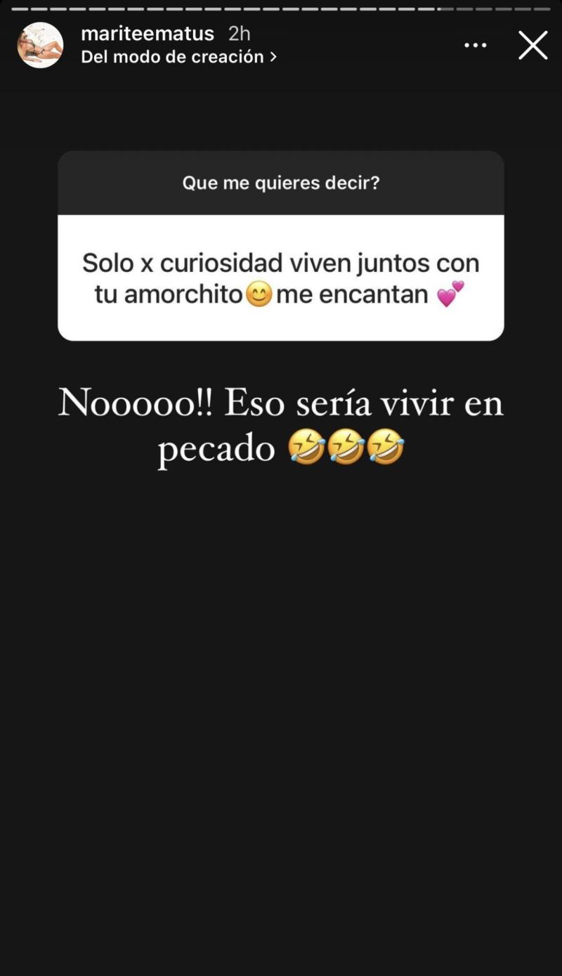 Marité Matus aclara que no vive con Camilo Huerta