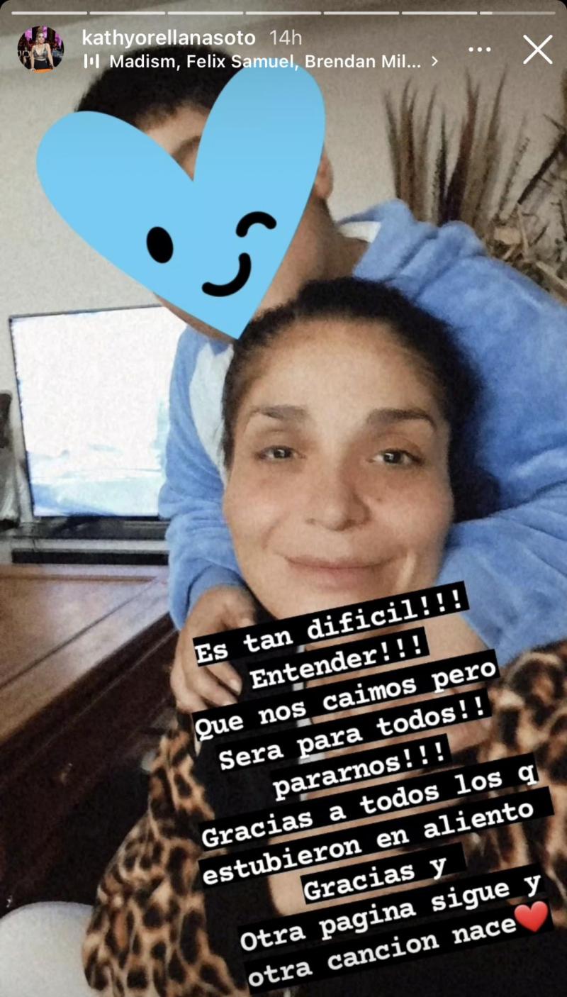 Kathy Orellana comparte fotografia con su hijo