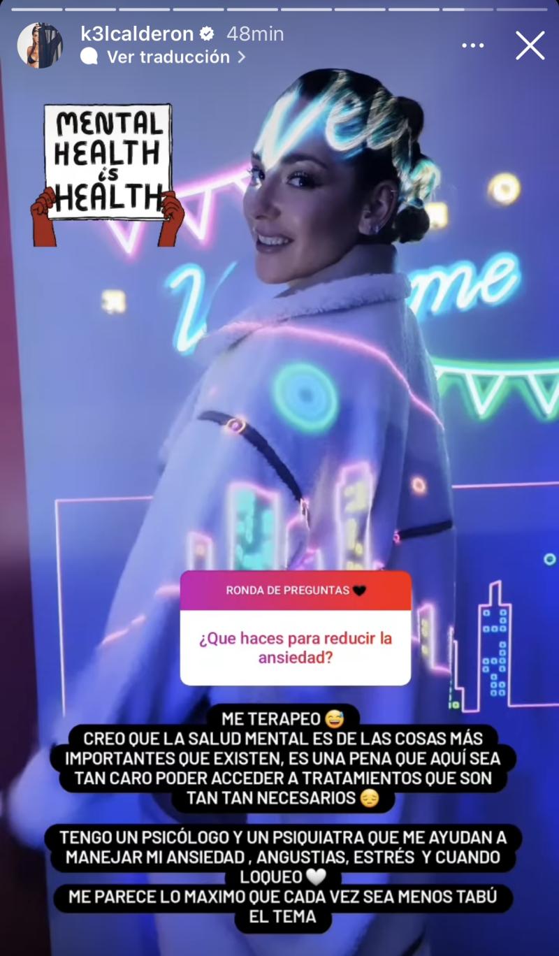 Kel Calderón habló sobre su salud mental