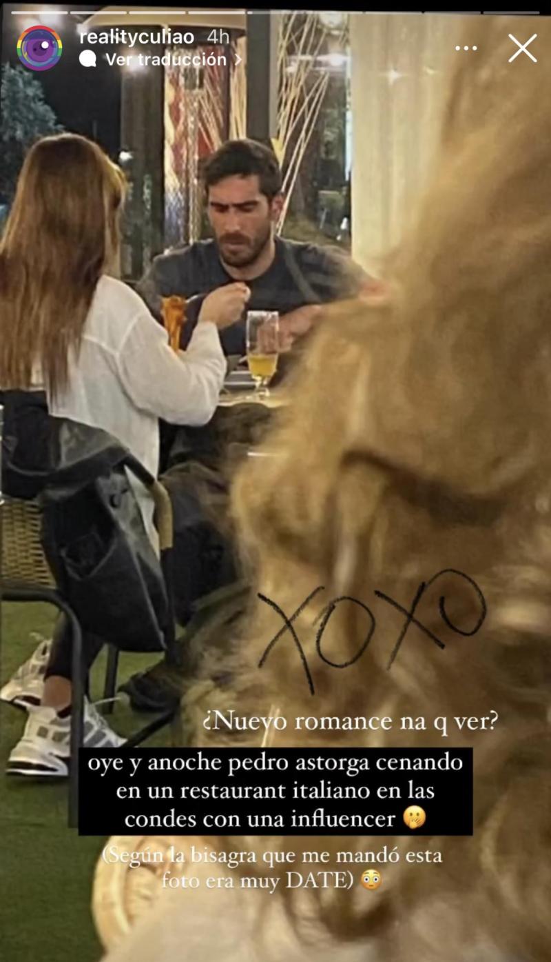 Pedro Astorga cenando con Cate Ceccarelli