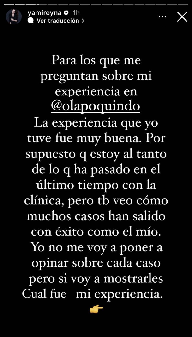 Yamila Reyna defiende a clínica funada por Flavia Medina