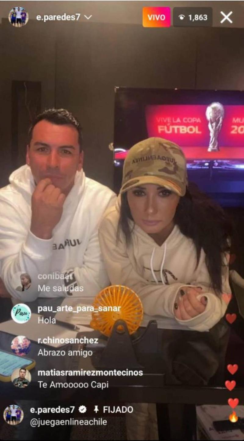 Transmisión en vivo entre Esteban Paredes y Pamela Díaz