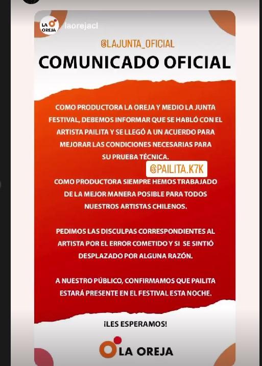Comunicado La Junta
