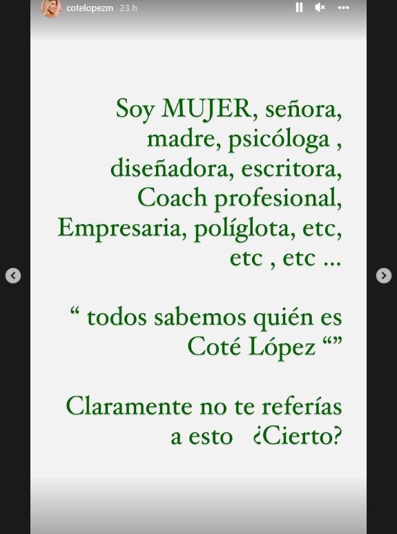 Historia de Coté López en Instagram