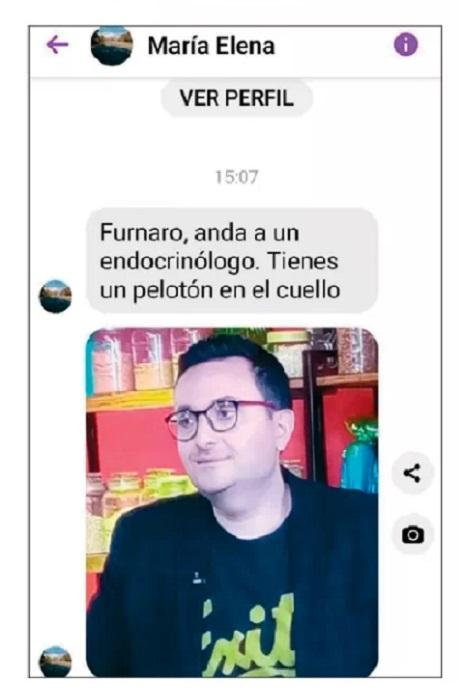 El mensaje que alertó a José Miguel Furnaro
