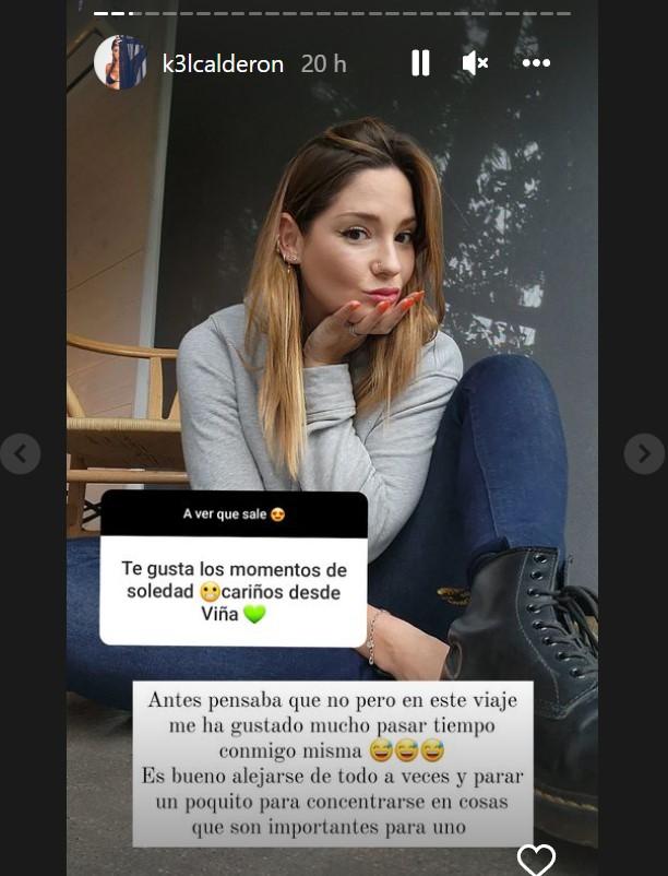 Historia de Instagram de Kel Calderón