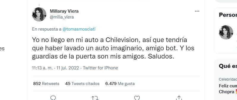 Tweet Millaray Viera