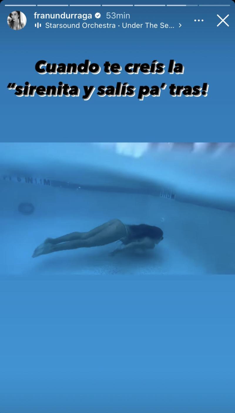 Fran Undurraga sufrió un accidente mientras nadaba