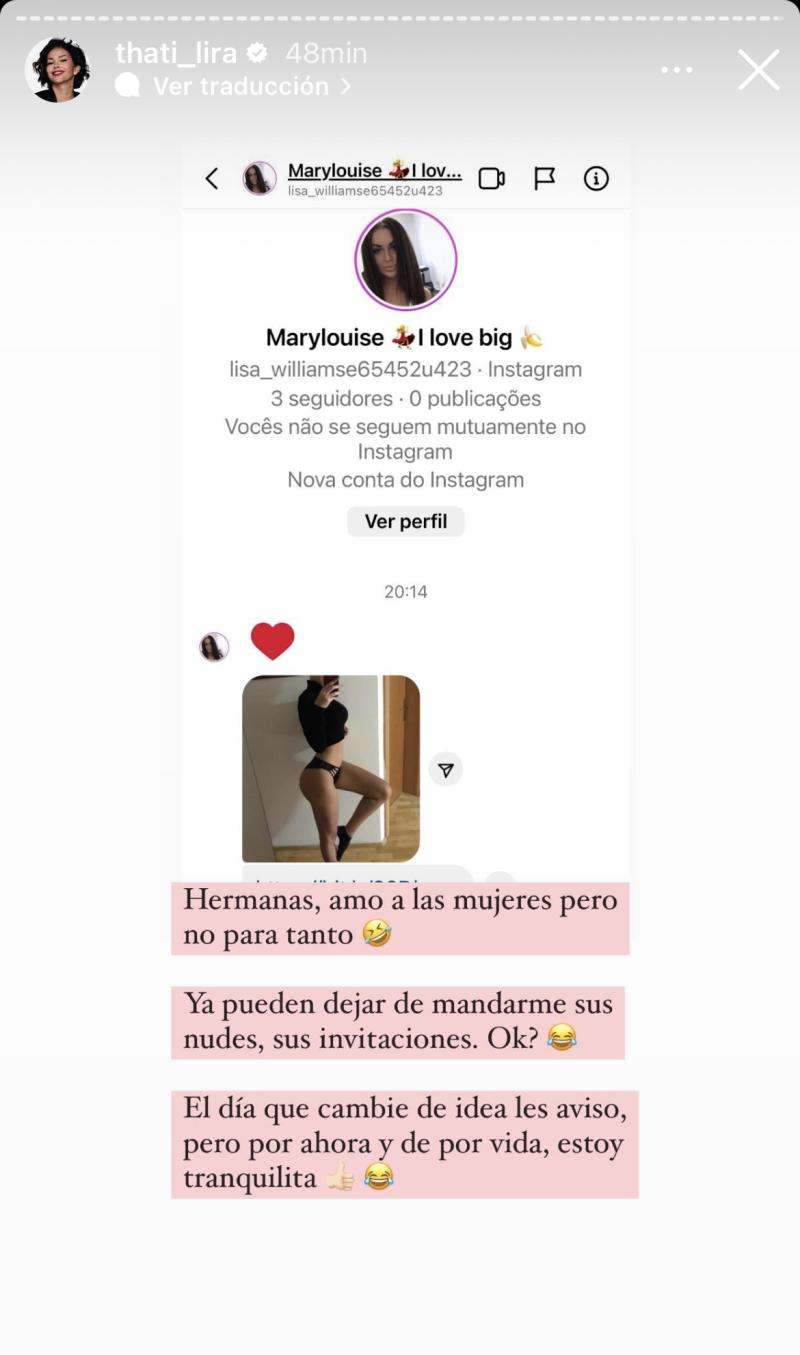 Thati Lira denunció a mujer en redes sociales