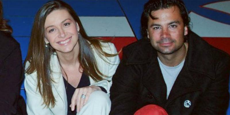 Margot Kahl junto a Felipe Camiroaga cuando ambos estaban en TVN