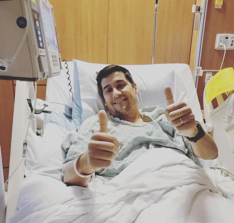 Rafael Araneda cuando estuvo internado de urgencia