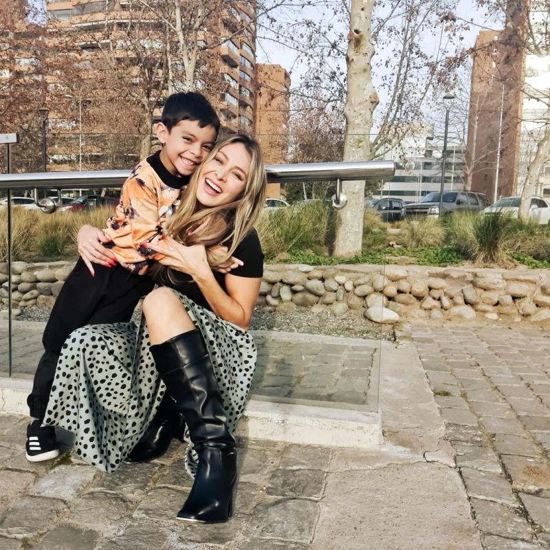 Sabrina Sosa y su hijo