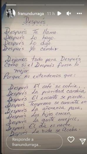 Poema de Fran Undurraga