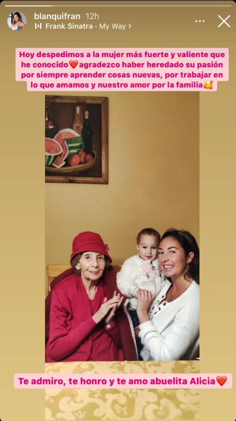 Blanquita Nieves se despide de su abuela