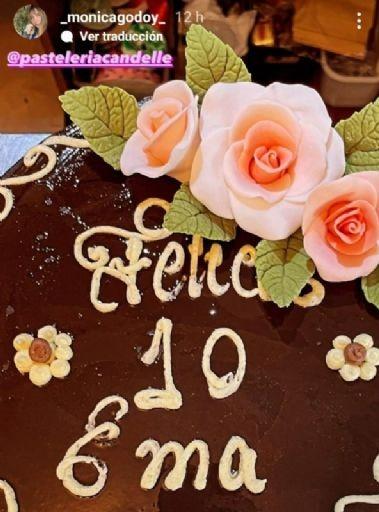 Mónica Godoy en el cumpleaños de su hija