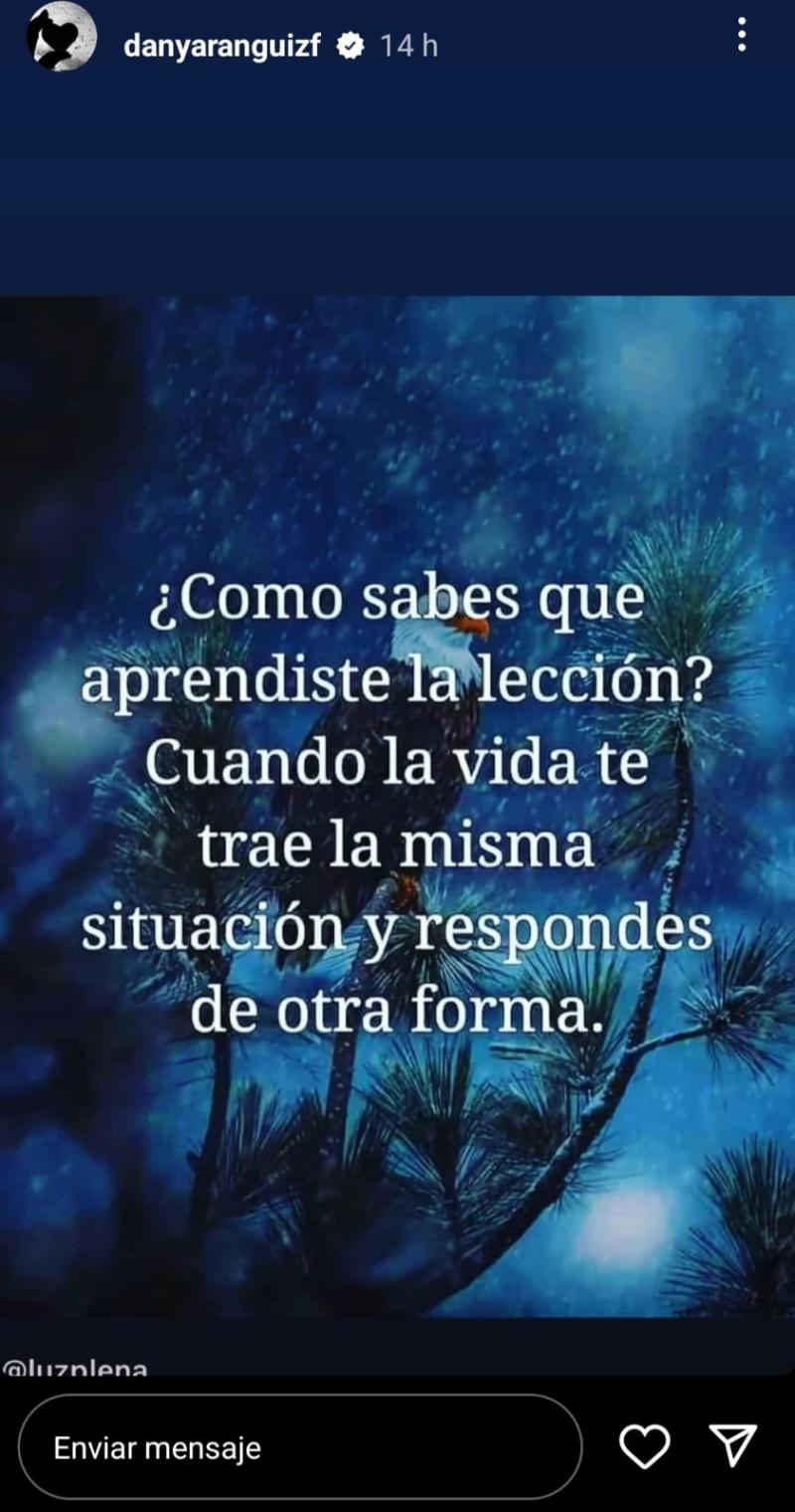 Mensaje de Daniela Aránguiz