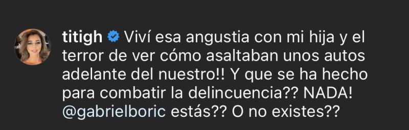 “Viví esa angustia con mi hija”: Titi García-Huidobro aseguró que presenció intento de encerrona en Costanera Norte