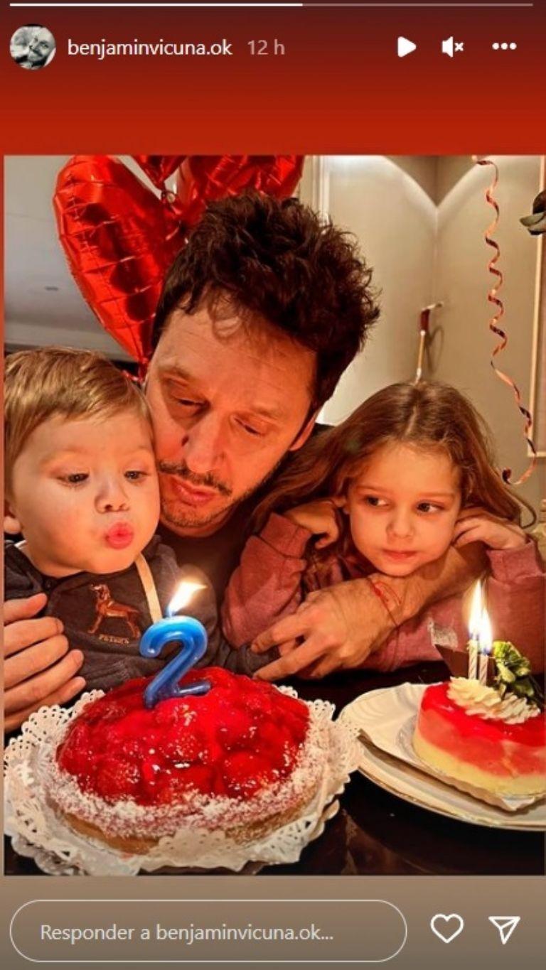 Benjamín Vicuña y sus hijos