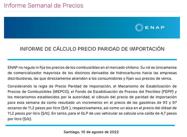Alzas no paran: Nuevo aumento en el precio de las bencinas