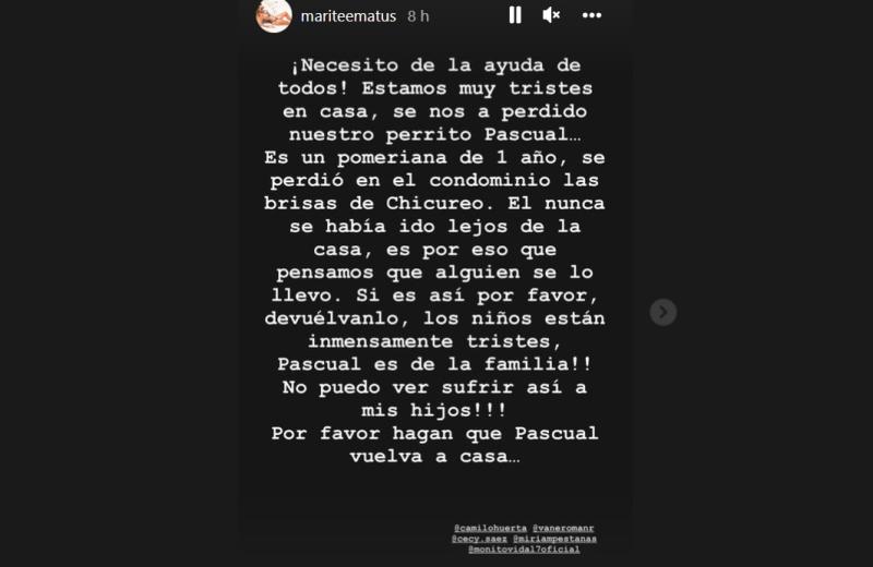 Instagram de Marité Matus