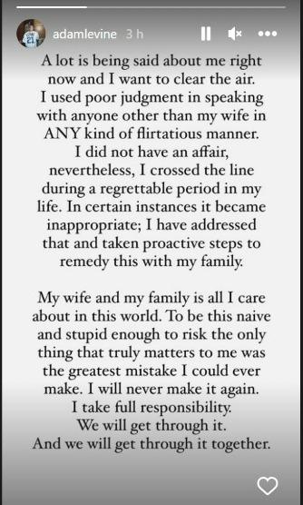 Respuesta de Adam Levine