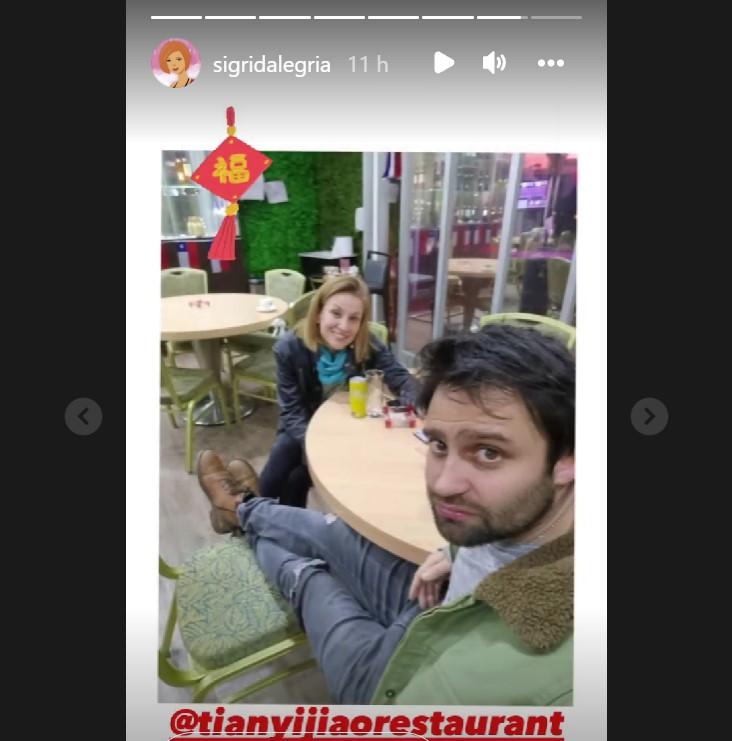 Sigrid Alegría y Pancho Germain en su cita romántica