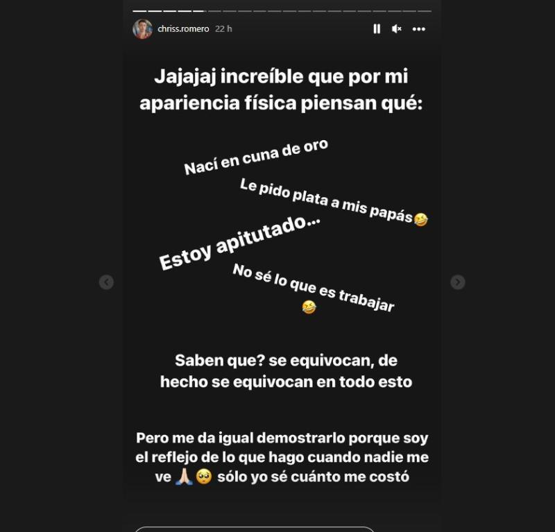 Instagram de Cristóbal Romero