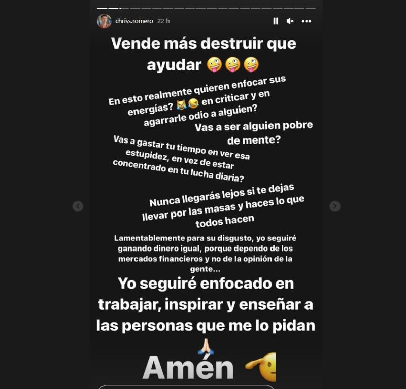 Instagram de Cristóbal Romero