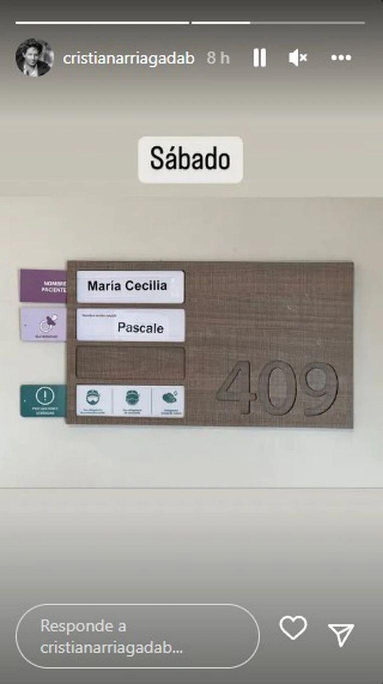 Cristián Arriagada y su bebé